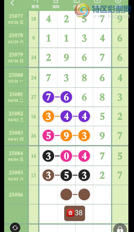 [排列五] 25086期：露似珍珠月似弓【图规】615 / 作者:雨夜沾衣 / 帖子ID:1032987