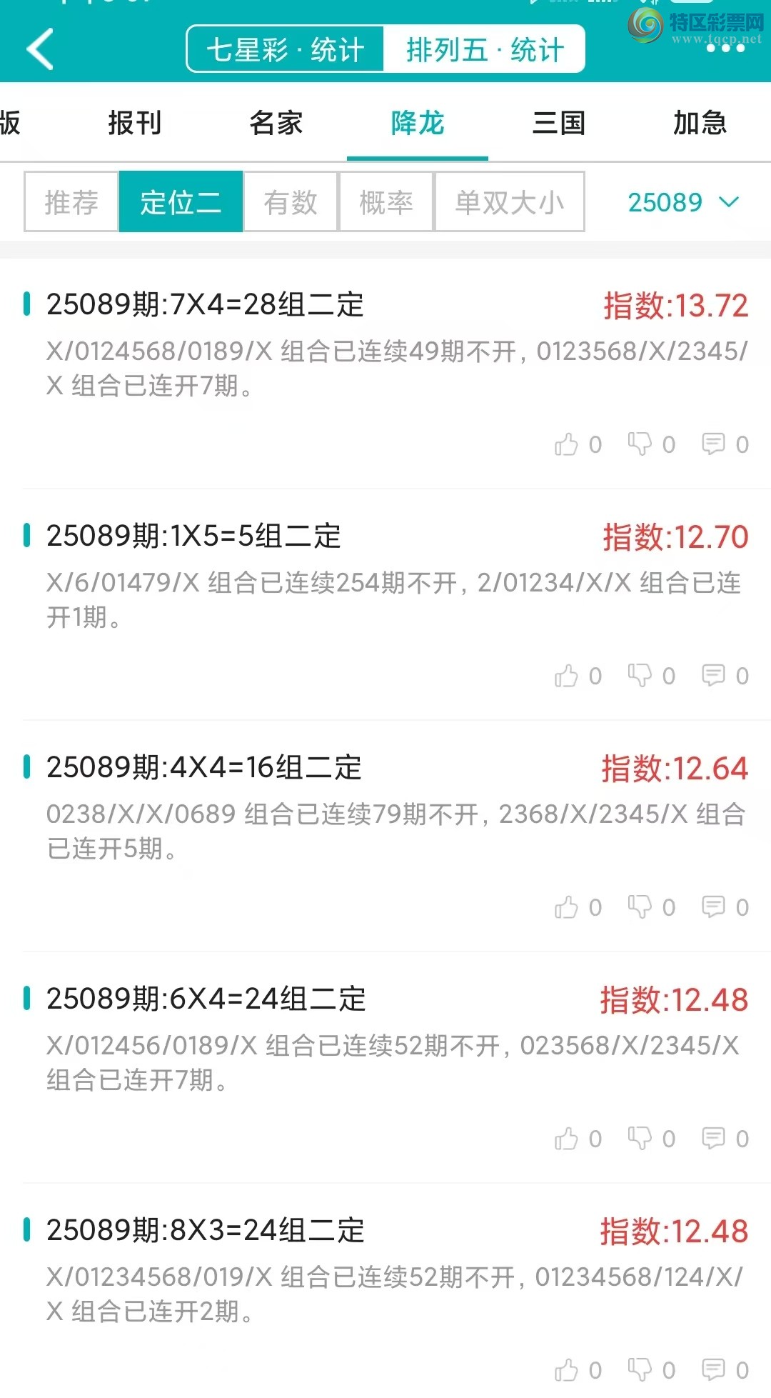 [排列五] 25089期：【降龙统计】上期排列三五降龙统计概率6连中，打奖就用微彩点播!775 / 作者:客服-小贞 / 帖子ID:1034675