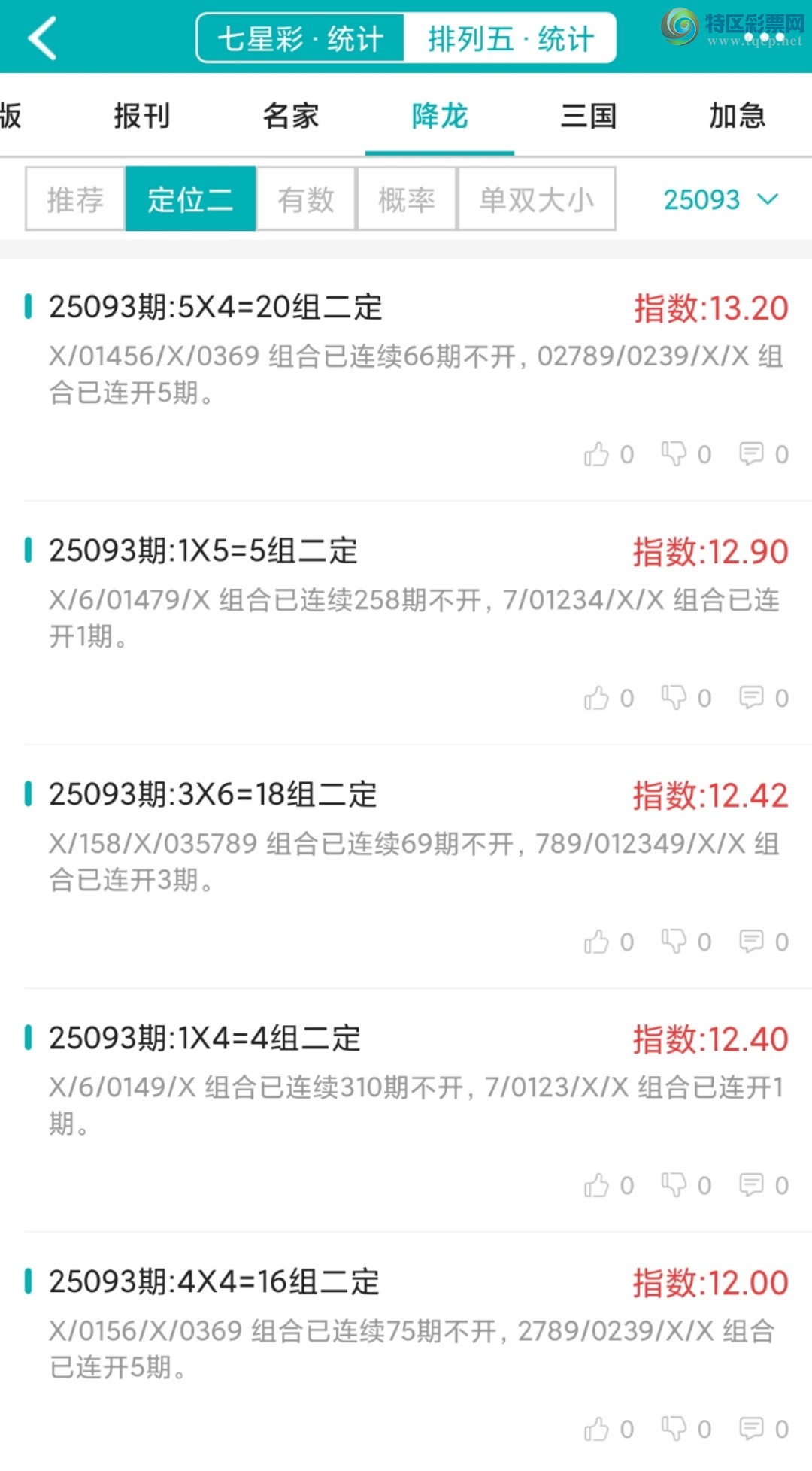 [排列五] 25093期：【降龙统计】上期排列三五降龙统计3码有数中，打奖就用微彩点播!521 / 作者:客服-小贞 / 帖子ID:1036832